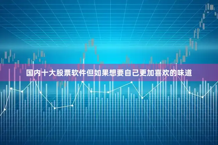 国内十大股票软件但如果想要自己更加喜欢的味道
